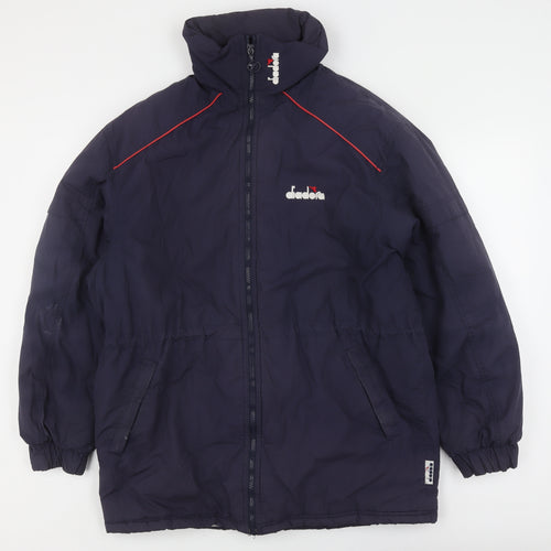 Diadora Unisex Blue Puffer Jacket M Winter