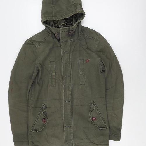 FLY53 Women's Green Parka Jacket, Size S, Casual Style