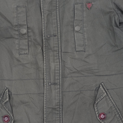 FLY53 Women's Green Parka Jacket, Size S, Casual Style