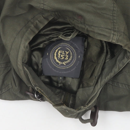 FLY53 Women's Green Parka Jacket, Size S, Casual Style