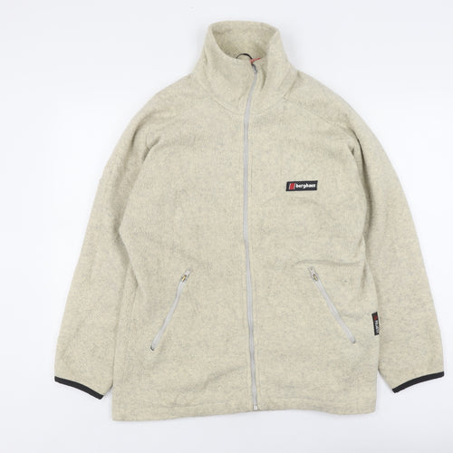 Berghaus Women's Beige Wool Mid-Length Jacket Size 12