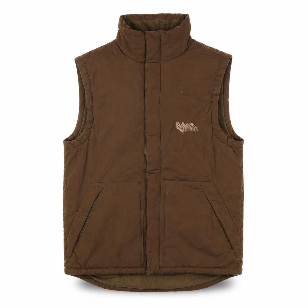 Front view of Headworx Brown Men's Waistcoat - S, Casual, Lined