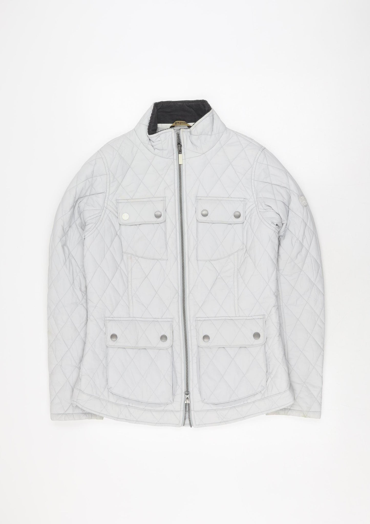 Barbour Women's White Quilted Jacket Size 10 Casual Style