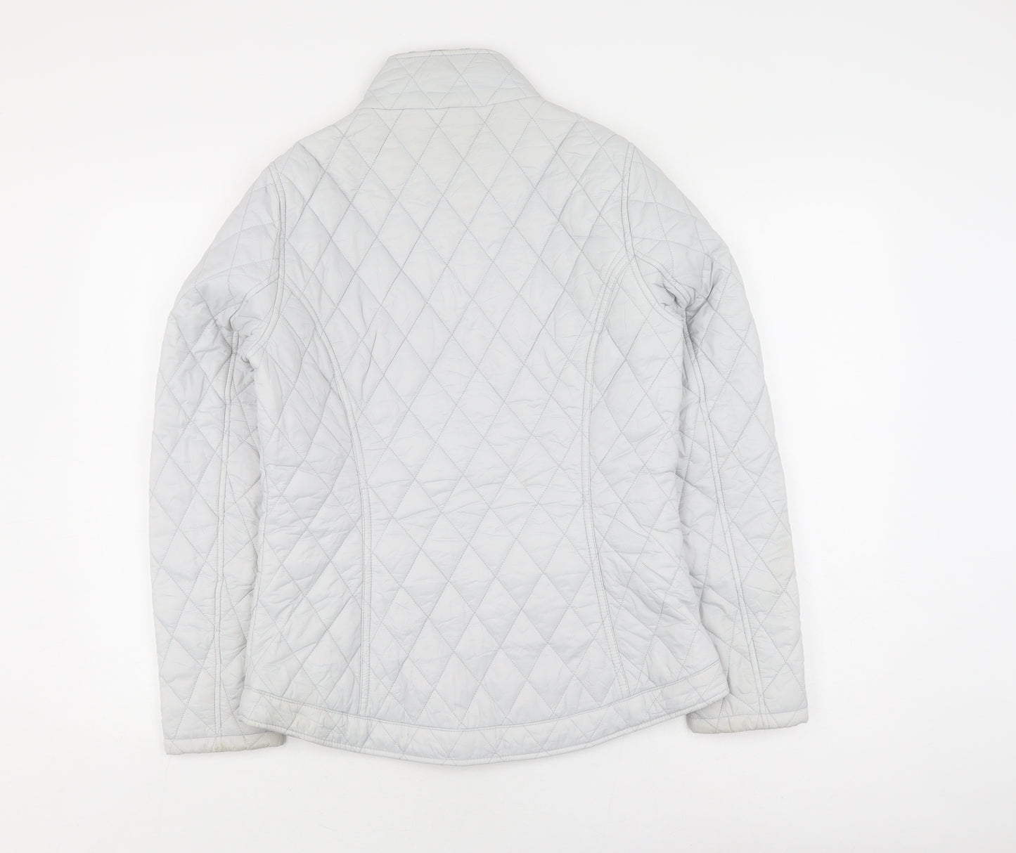 Barbour Women's White Quilted Jacket Size 10 Casual Style