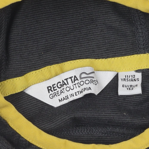 Regatta Boys Black Pullover Hoodie, 11-12 Years, Outdoor, Lightweight