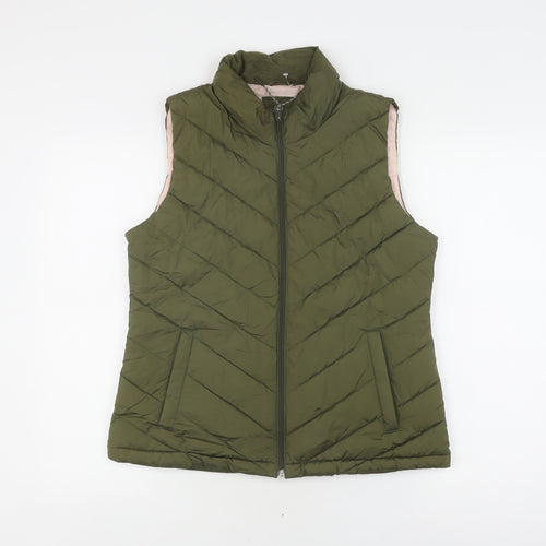 Gap Women's Green Puffer Waistcoat Size 10