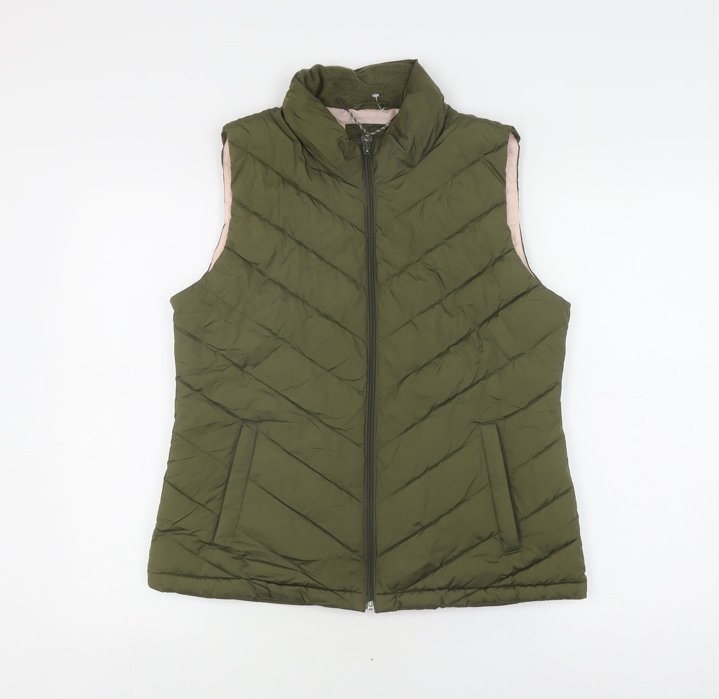 Gap Women's Green Puffer Waistcoat Size 10