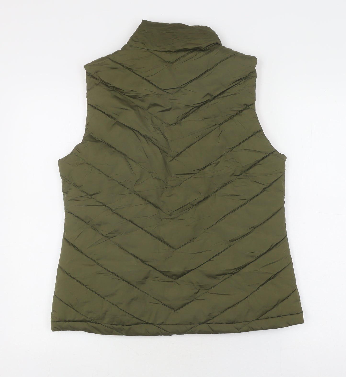 Gap Women's Green Puffer Waistcoat Size 10
