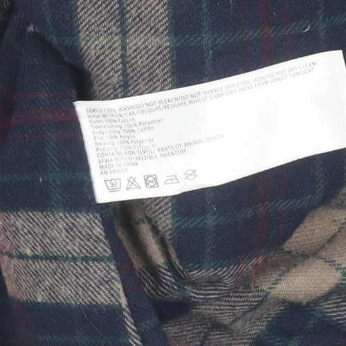 FatFace Women's Black Quilted Cotton Hooded Jacket Size 12