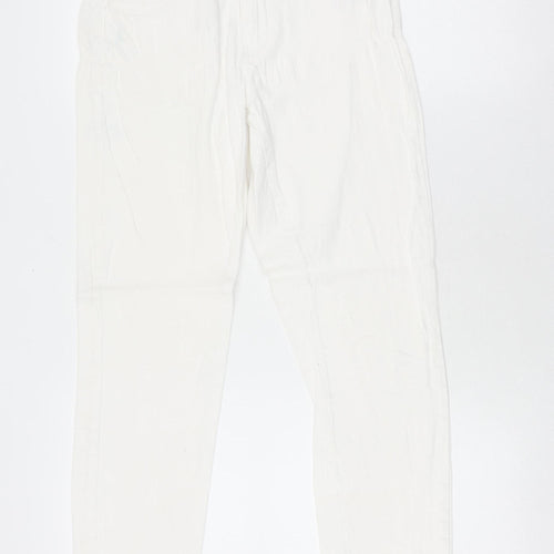Jacqueline de Yong Women's M White Straight Jeans