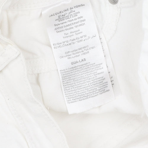 Jacqueline de Yong Women's M White Straight Jeans