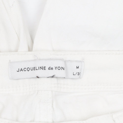 Jacqueline de Yong Women's M White Straight Jeans