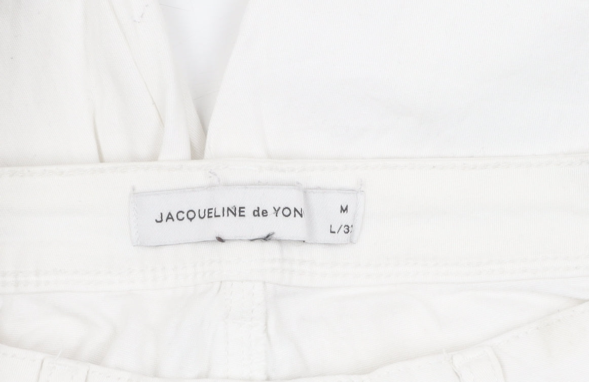 Jacqueline de Yong Women's M White Straight Jeans