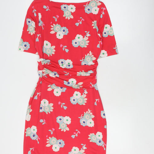 Boden Women's Red Floral Sheath Dress - Size 10