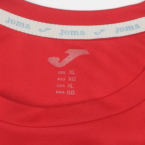 Joma Men's XL Red Football Jersey T-Shirt