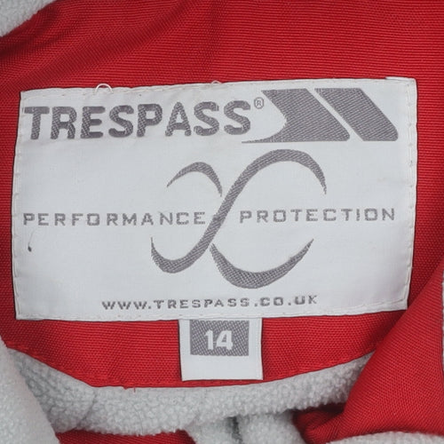 Trespass Men's Red Puffer Jacket Size 14