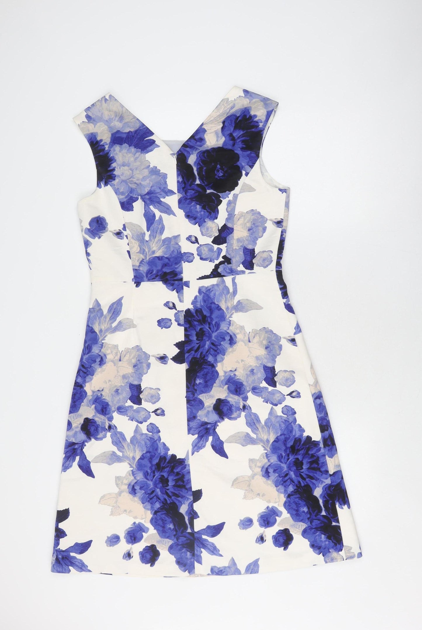 Laura Ashley Women's Blue Floral Sheath Dress Size 10
