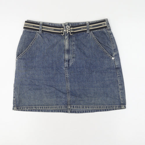 DKNY Jeans Women's Blue Denim Skirt, Size 4, Casual Style