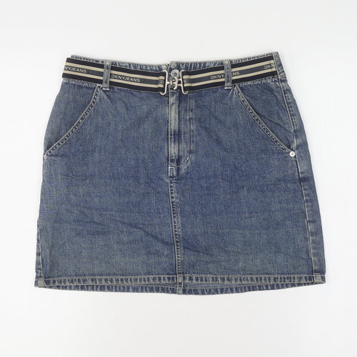 DKNY Jeans Women's Blue Denim Skirt, Size 4, Casual Style