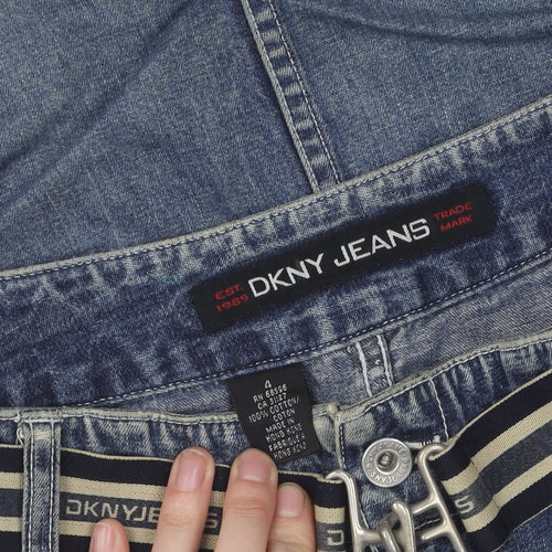 DKNY Jeans Women's Blue Denim Skirt, Size 4, Casual Style