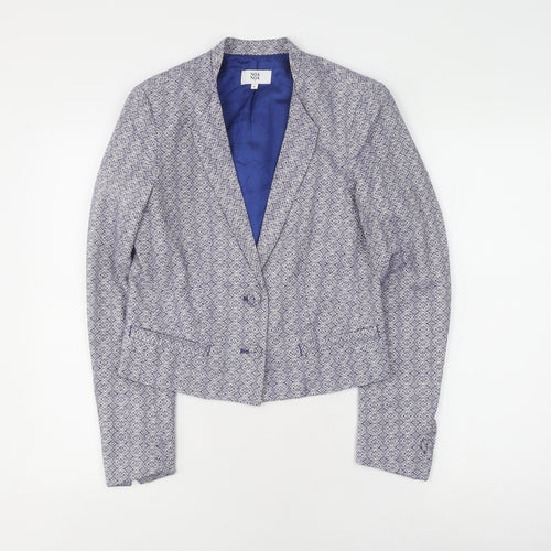 Noa Noa Women's Blue Geometric Blazer S