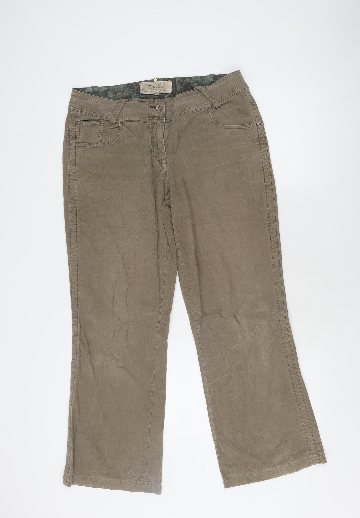 Fat Face Women's Brown Chino Trousers Size 12