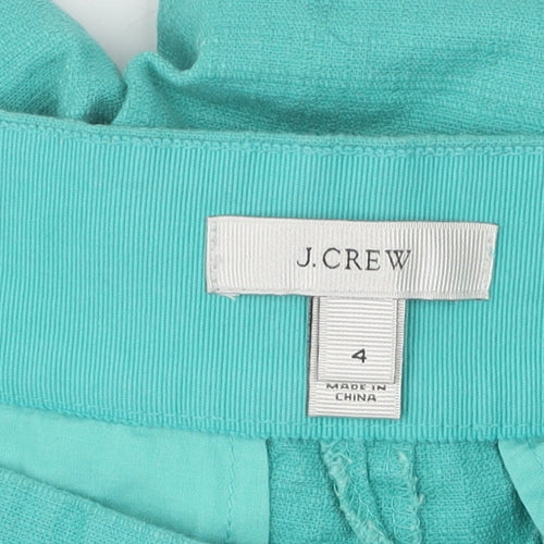 J.Crew Women's Green Pleated Shorts Size 4