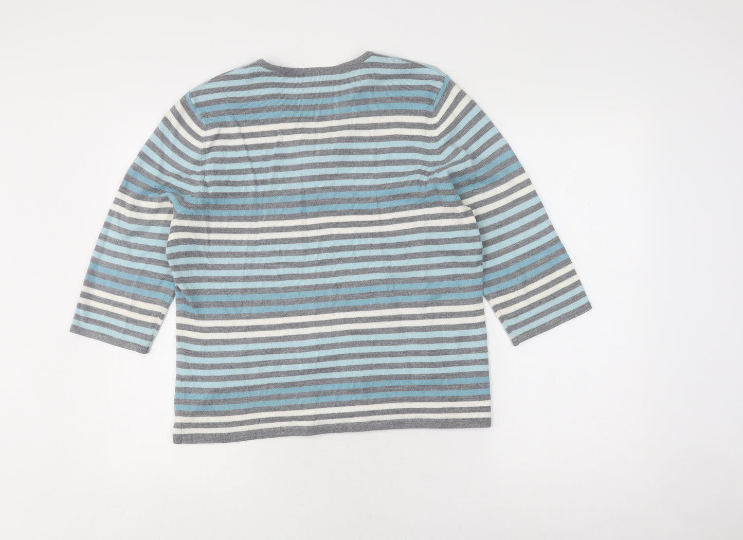 Eastex Women's Multicoloured Striped Pullover, Size 14