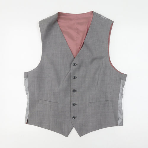 T.M.Lewin Men's Grey Suit Waistcoat 44 Regular