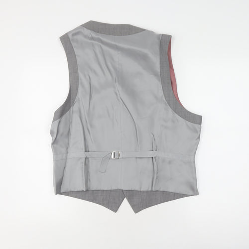 T.M.Lewin Men's Grey Suit Waistcoat 44 Regular