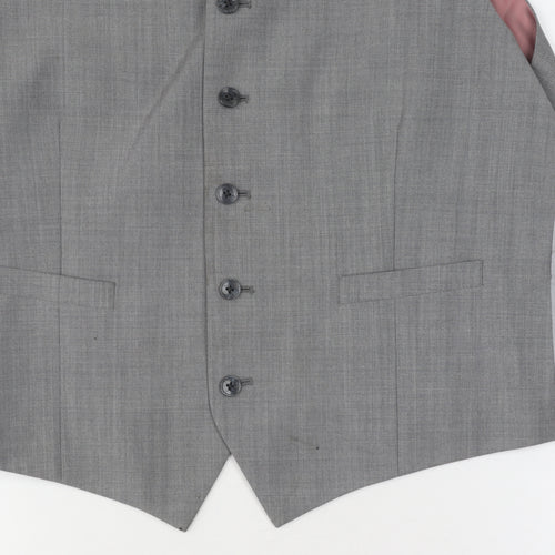 T.M.Lewin Men's Grey Suit Waistcoat 44 Regular