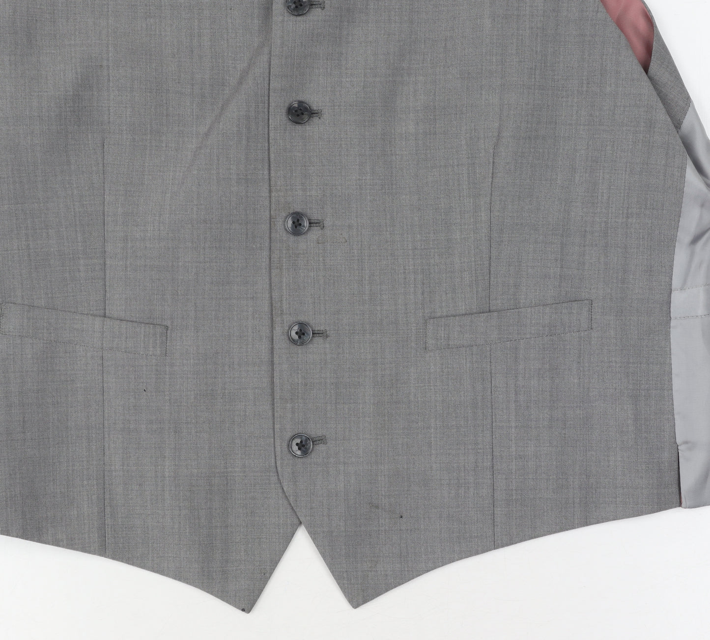 T.M.Lewin Men's Grey Suit Waistcoat 44 Regular