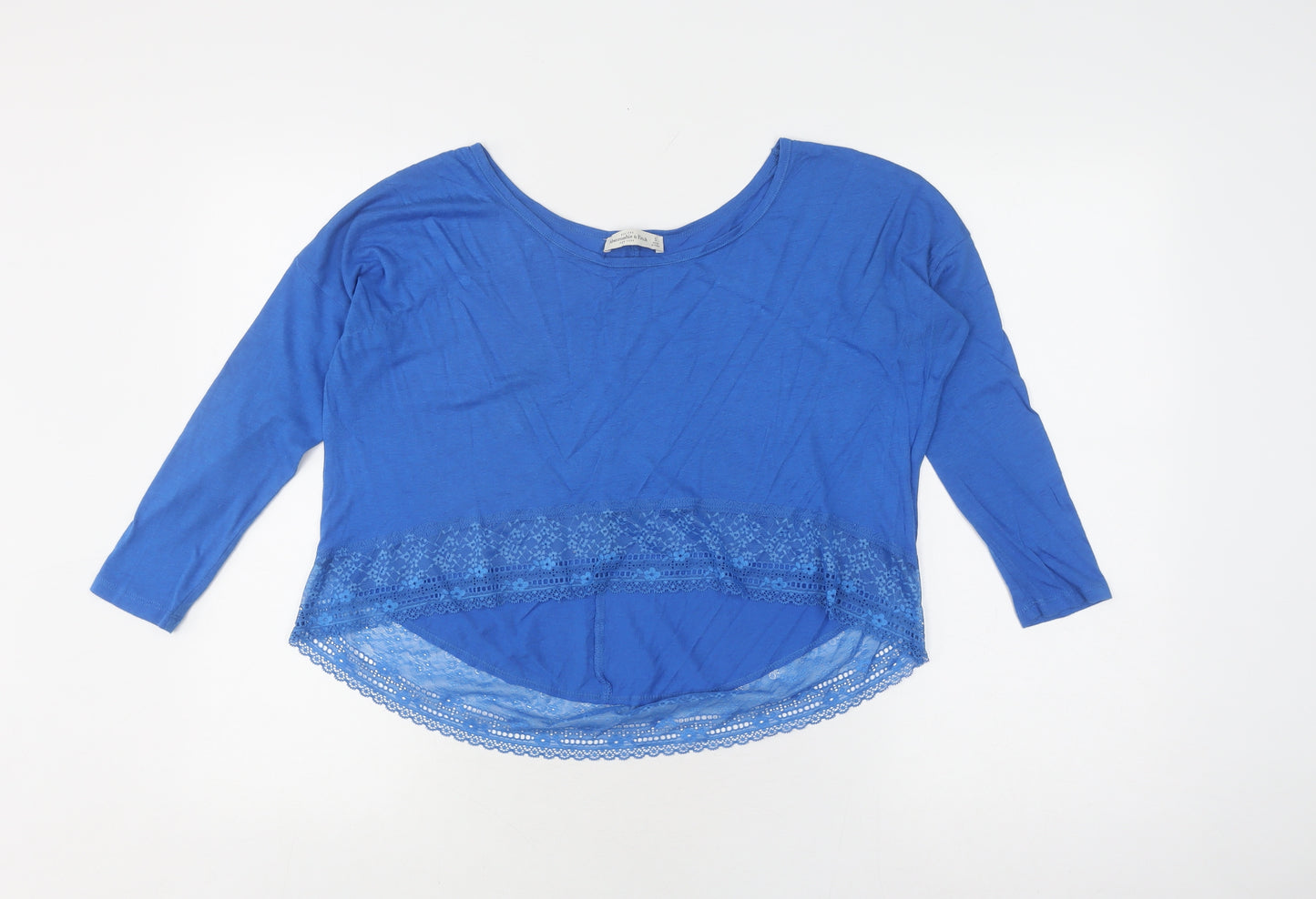 Abercrombie & Fitch Women's Blue Cropped Blouse, Size S