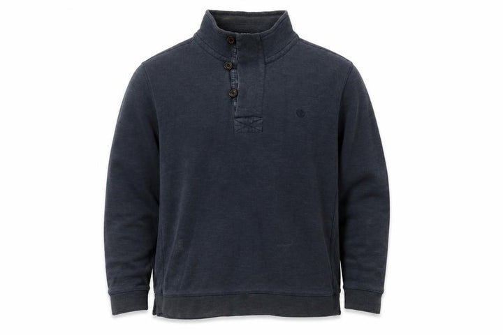 FatFace Men's Blue Henley L Sweatshirt - Cotton