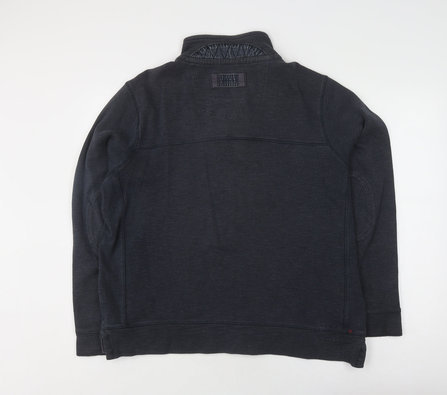 Fat Face Men's Blue Henley L Sweatshirt - Cotton