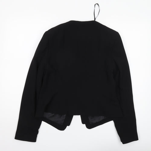 New Look Women's Black Blazer Size 14 Zipped Pockets