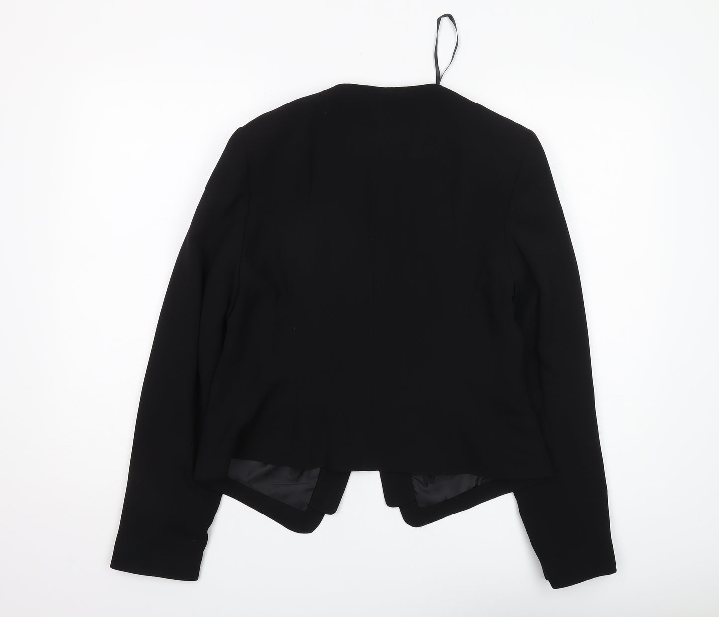 New Look Women's Black Blazer Size 14 Zipped Pockets