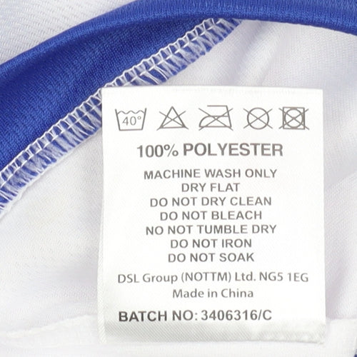 Men's XL White England Sports T-Shirt, Breathable Logo, V-Neck