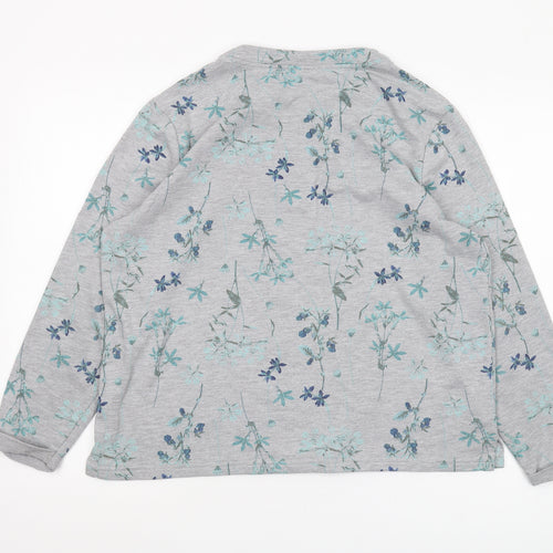 Damart Women’s Grey Floral T-Shirt Size 12