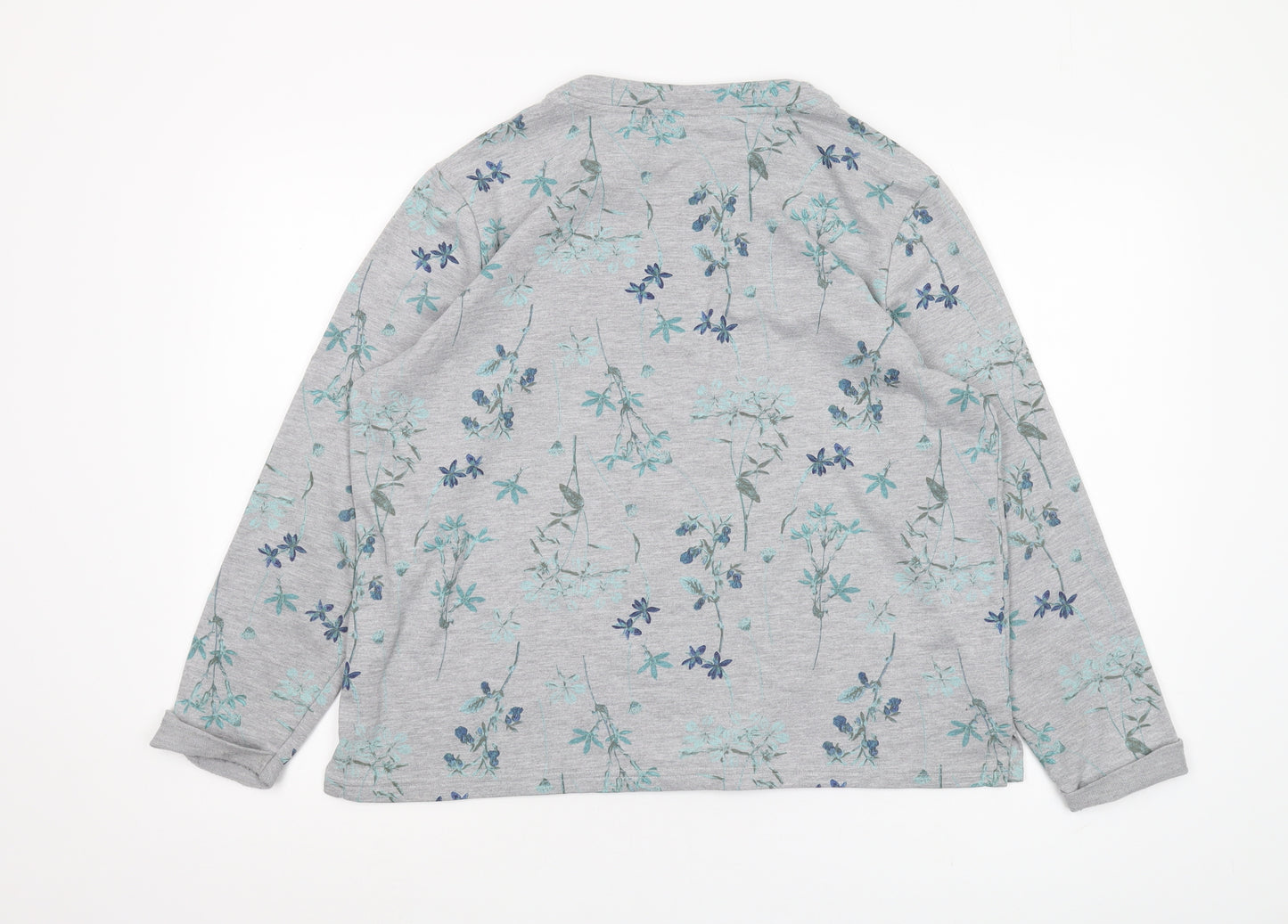 Damart Women’s Grey Floral T-Shirt Size 12
