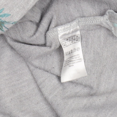 Damart Women’s Grey Floral T-Shirt Size 12