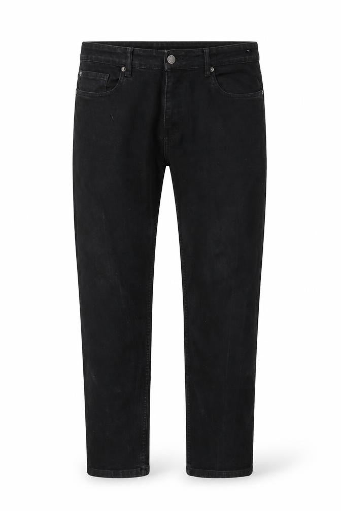 Front view of Urbanfit Men's Black Slim Stretch Jeans 38R