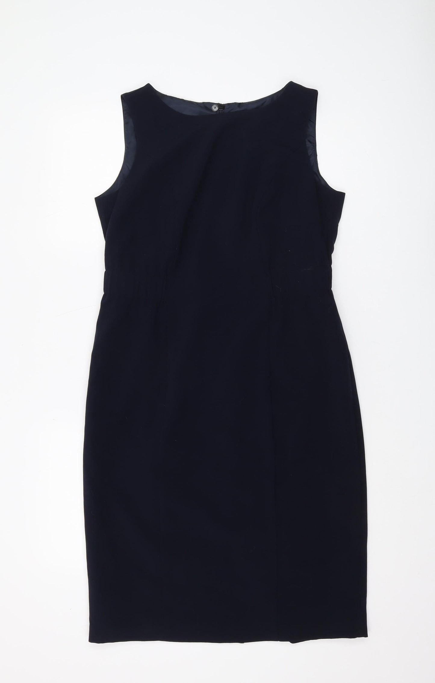 Marks and Spencer Black Sheath Dress, Size 14, Knee Length