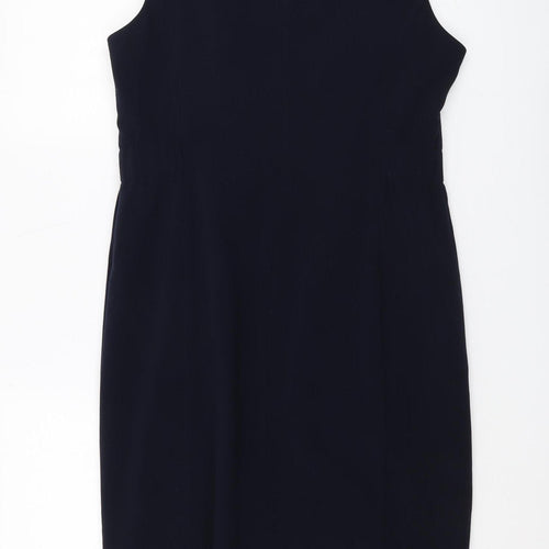 Marks and Spencer Black Sheath Dress, Size 14, Knee Length