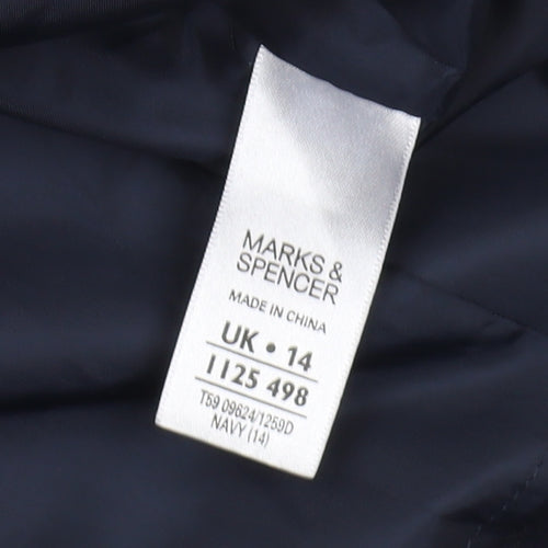 Marks and Spencer Black Sheath Dress, Size 14, Knee Length