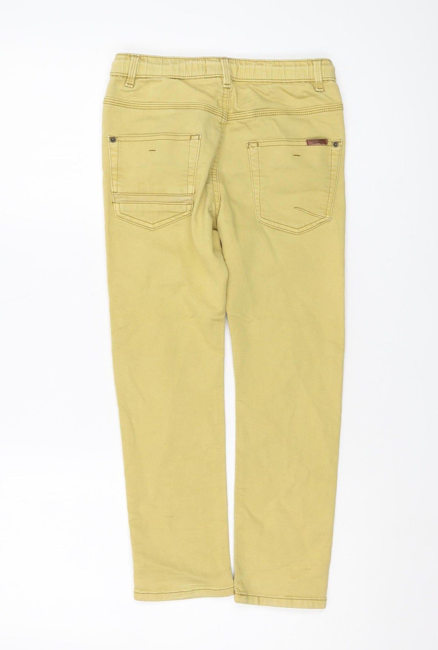 Zara Boys Beige Drawstring Jeans, 7 Years, Elastic Waist