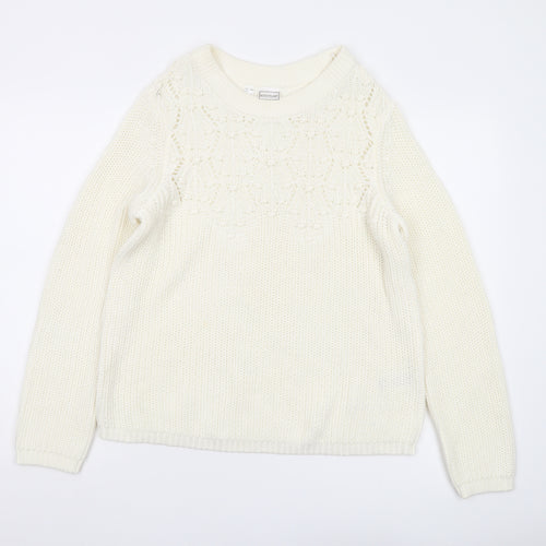 Bodyflirt Women's White Pullover Jumper M 12-14