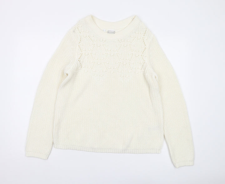 Bodyflirt Women's White Pullover Jumper M 12-14