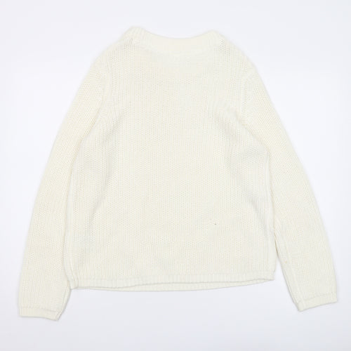 Bodyflirt Women's White Pullover Jumper M 12-14