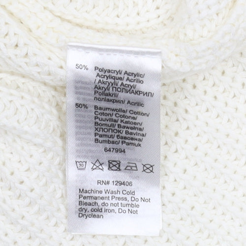 Bodyflirt Women's White Pullover Jumper M 12-14